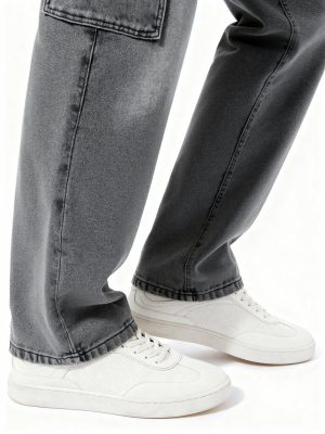 SOLEPLAY Off-White Perforated Lace-Up Sneakers