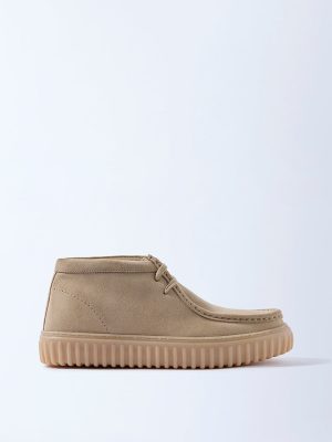 SOLEPLAY Beige Lace-Up Suede Leather Shoes
