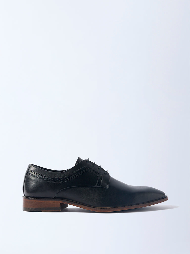 SOLEPLAY Black Perforated Derby Shoes