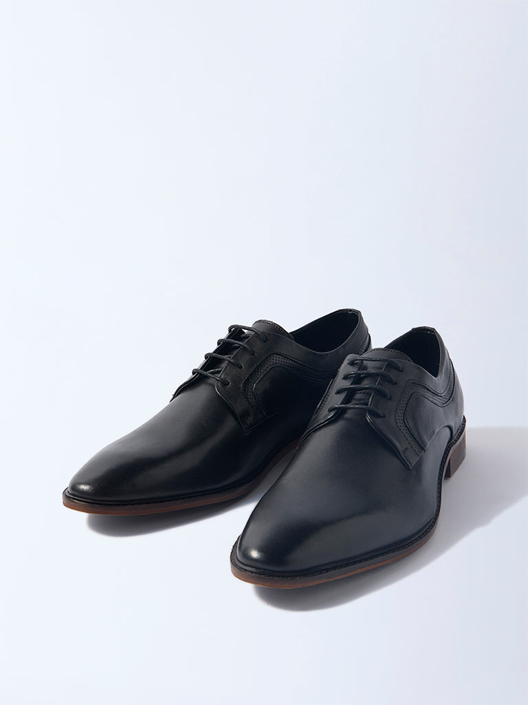 SOLEPLAY Black Perforated Derby Shoes - Image 2