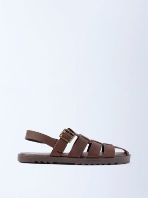 SOLEPLAY Brown Fisherman Leather Sandals