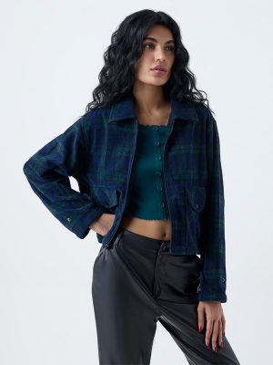 Nuon Blue Checkered Jacket