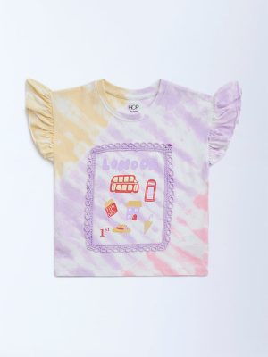 HOP Kids Multicolour Tie-Dye Design Cotton Top