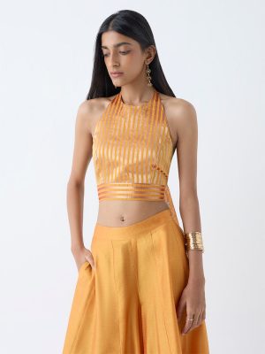 Vark Mustard Stripe Ethnic Top