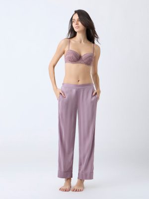 Wunderlove Dusty Pink Lace Detailed Underwired Bra