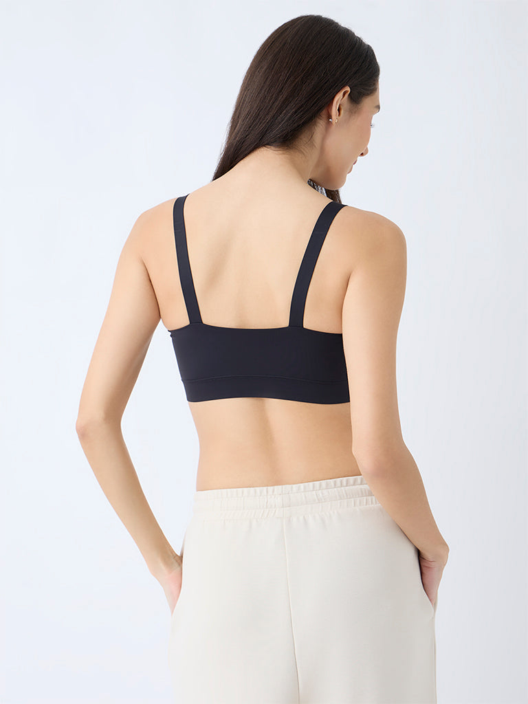 Wunderlove Black Solid Underwired Bra - Image 4