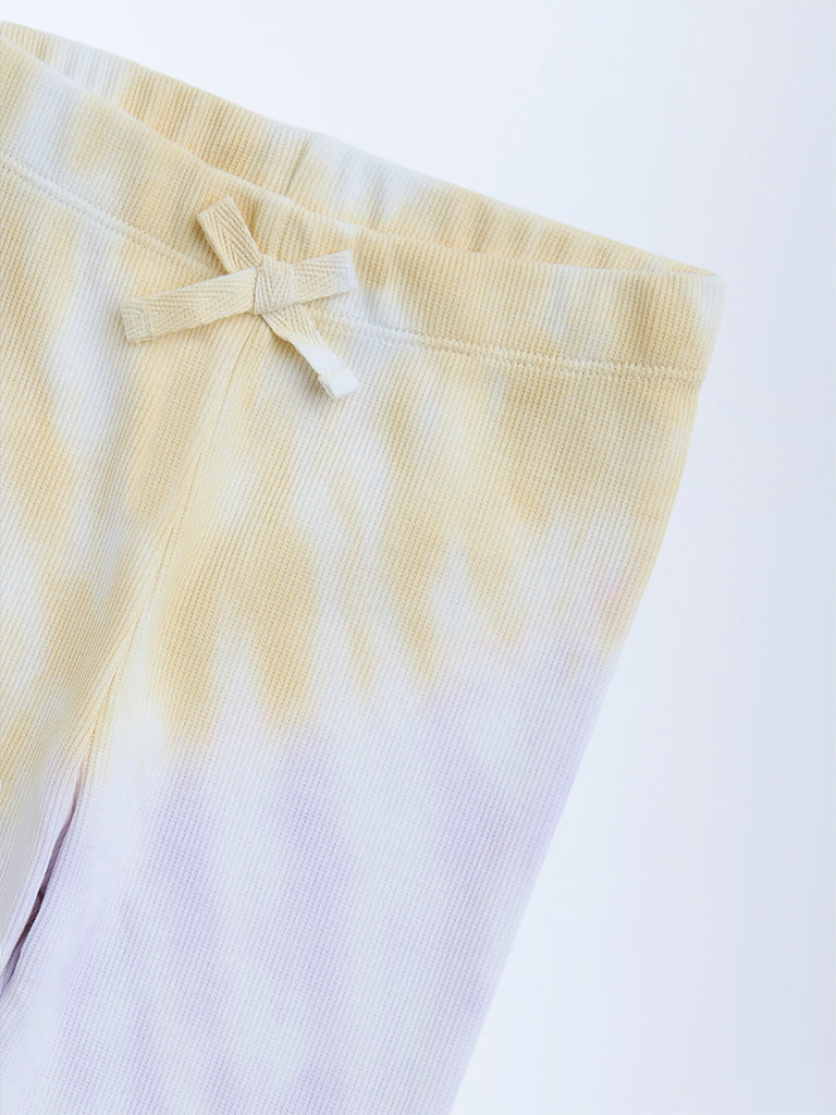 HOP Kids Multicolour Tie-Dye High-Rise Cotton-Blend Leggings - Image 4