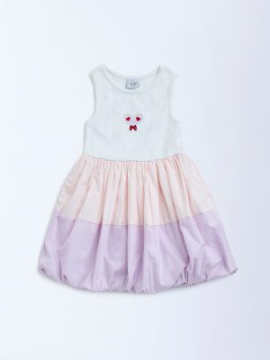 HOP Kids Kids Multicolour Cotton-Blend Balloon Dress