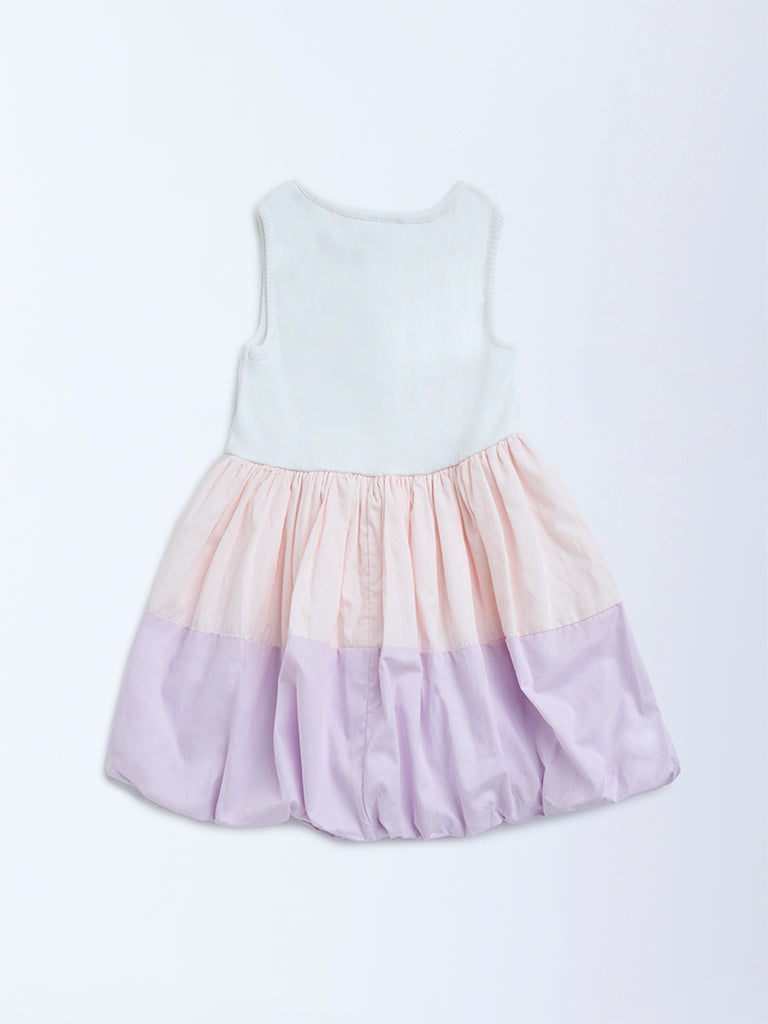 HOP Kids Kids Multicolour Cotton-Blend Balloon Dress - Image 2