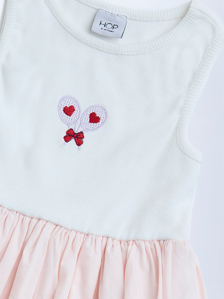 HOP Kids Kids Multicolour Cotton-Blend Balloon Dress - Image 3