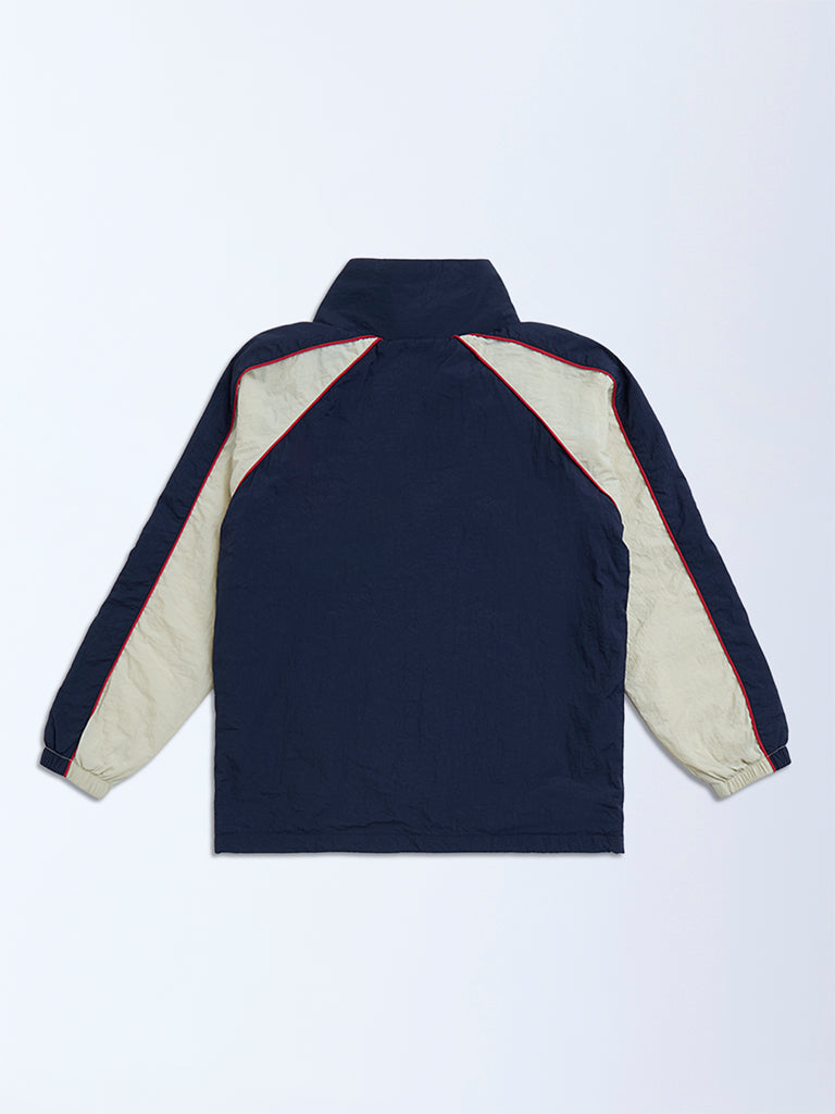 Y&F Kids Navy Colour-Blocked Jacket - Image 2