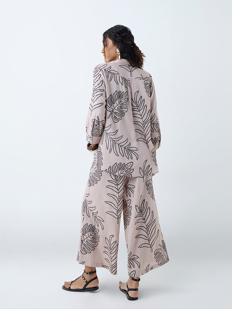 Utsa Beige Bandhani Leaf Design Ethnic Tunic - Image 4