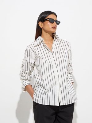 Wardrobe White Stripe Patterned Shirt