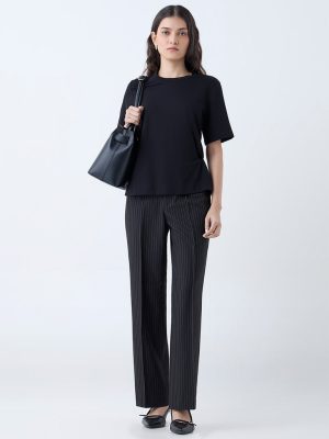 Wardrobe Black Solid Top