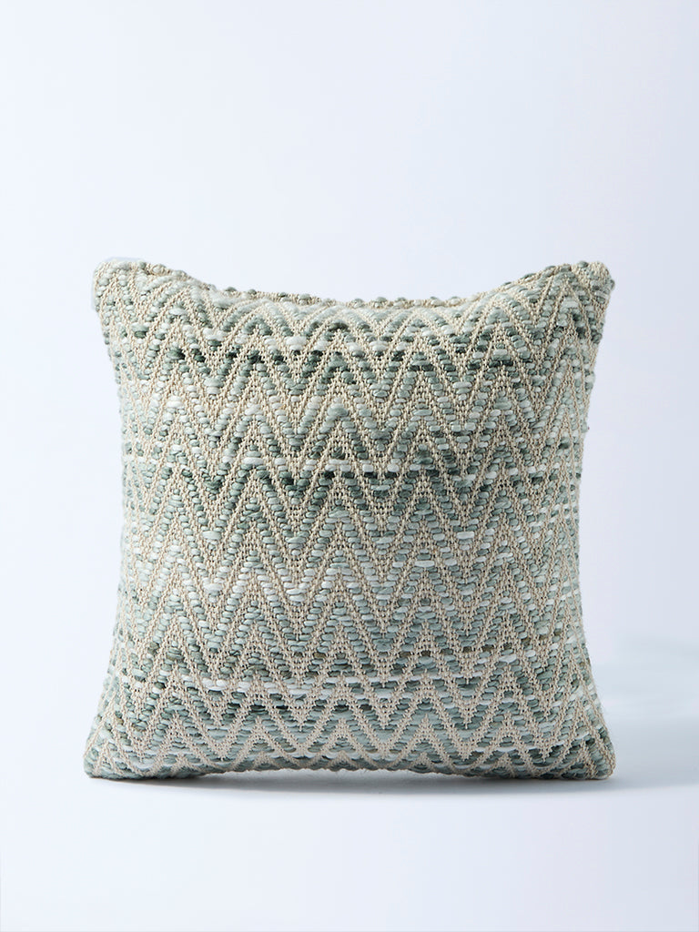 Westside Home Sage Chevron Textured Cushion Cover - Image 2