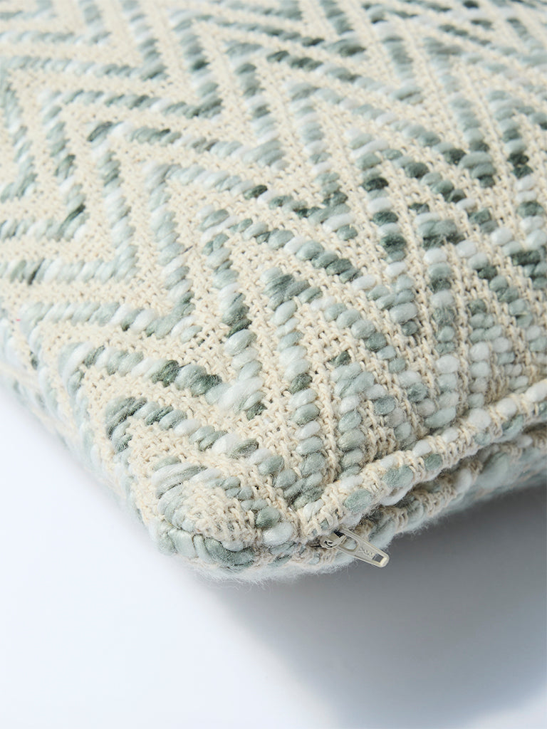 Westside Home Sage Chevron Textured Cushion Cover - Image 3