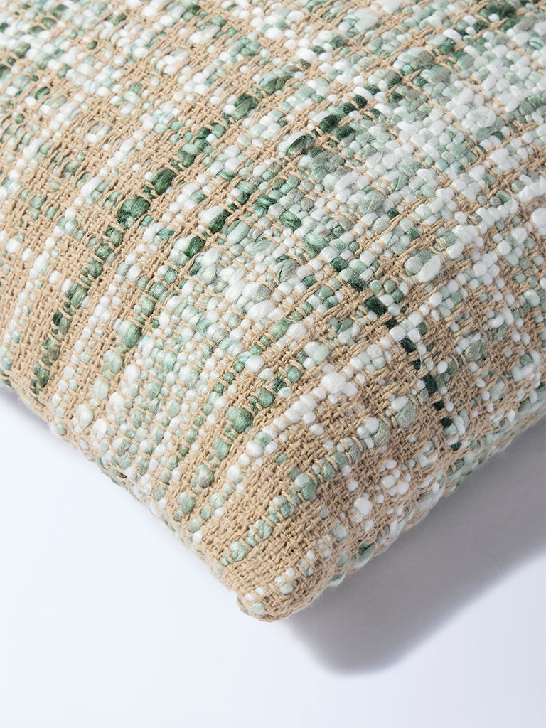 Westside Home Sage Checks Detailed Cushion Cover - Image 3