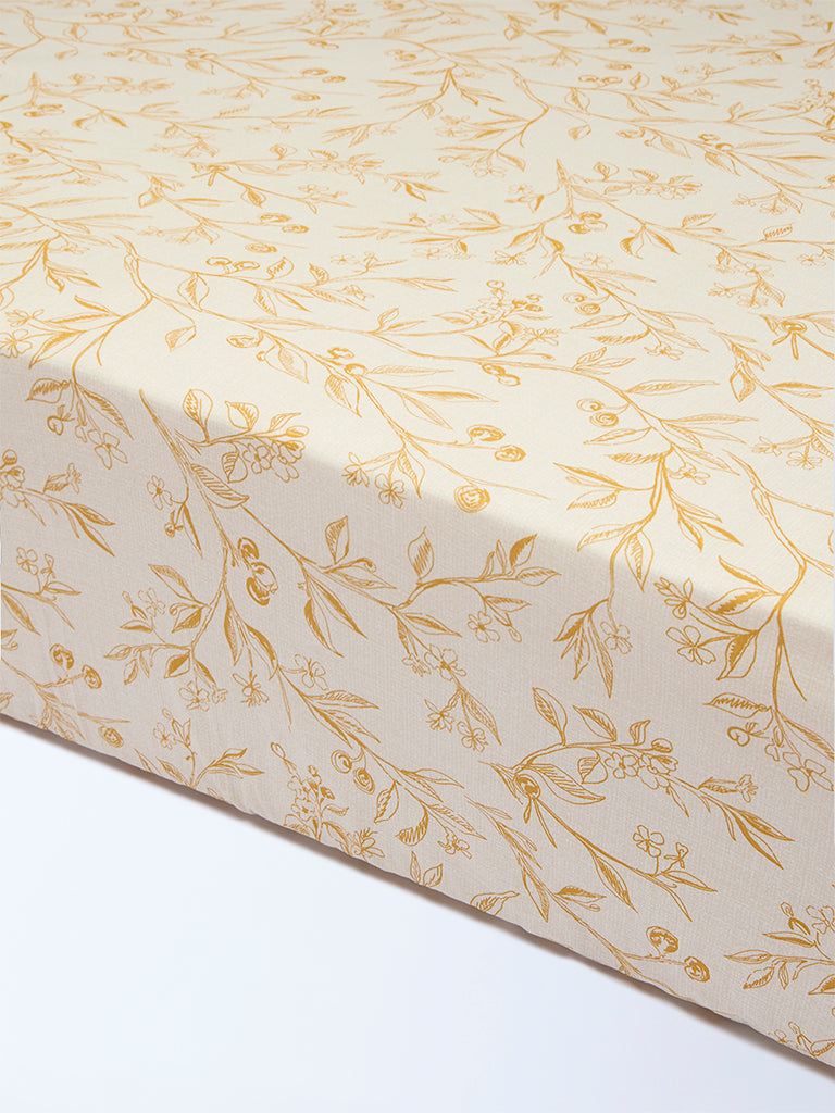 Westside Home Mustard Berry Design King Bed Sheet Set - Image 2