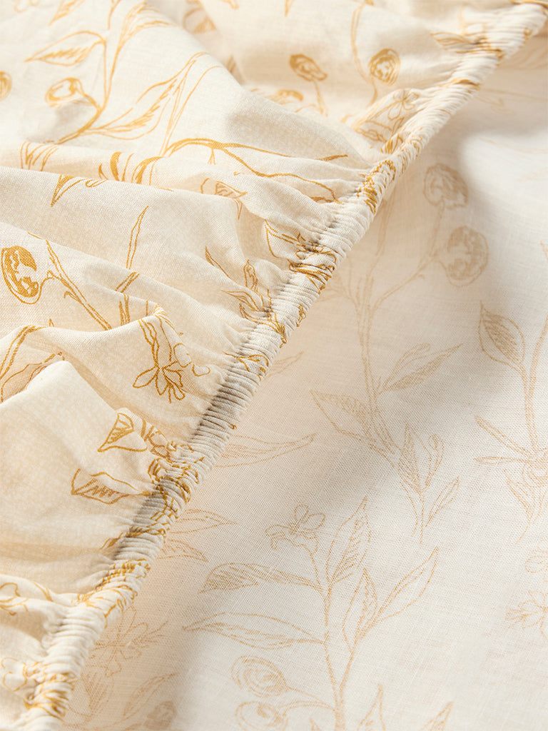 Westside Home Mustard Berry Design King Bed Sheet Set - Image 3