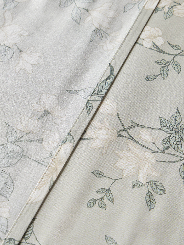 Westside Home Sage Botanical Pattern King Bed Sheet Set - Image 3