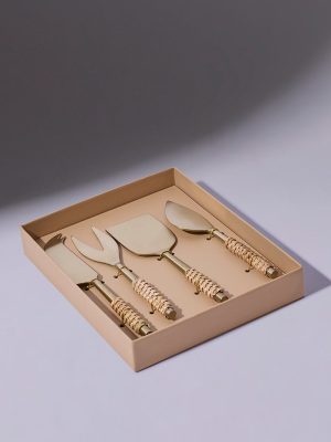 Westside Home Gold Cheese Knives (Set of 4) - Festive Season Gift