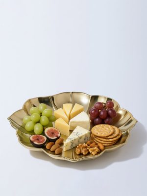 Westside Home Gold Metal Lotus Platter