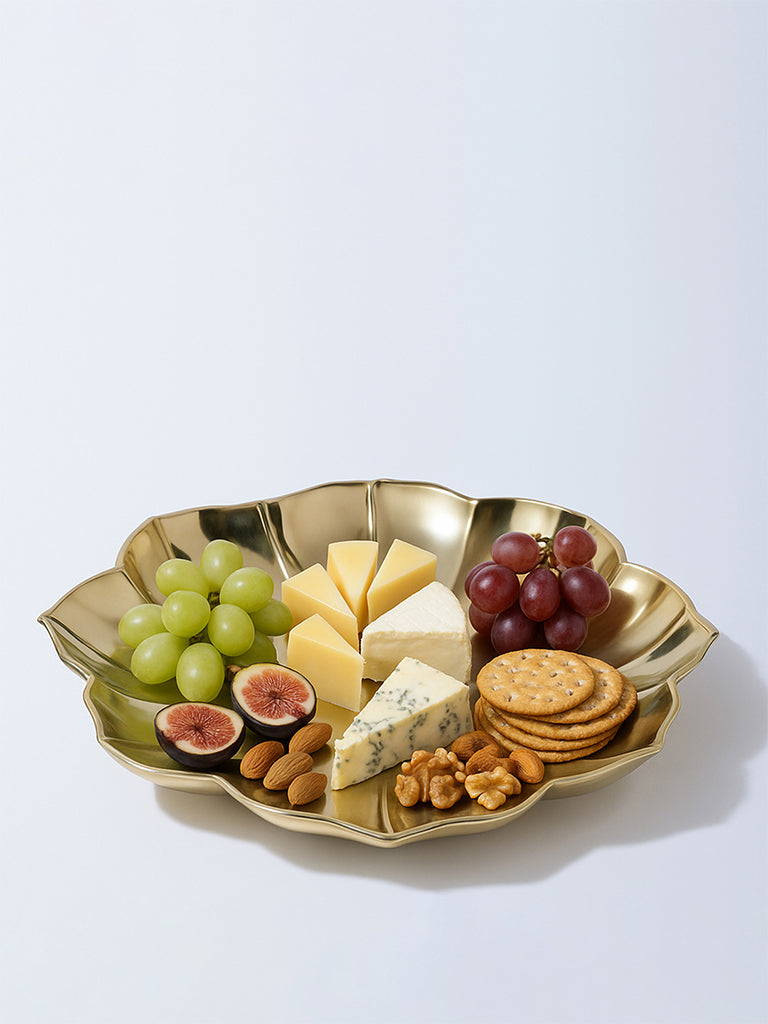 Westside Home Gold Metal Lotus Platter