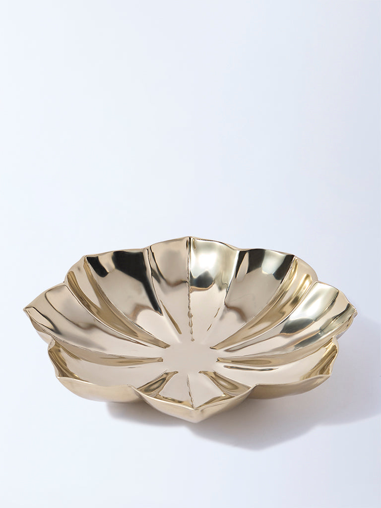 Westside Home Gold Metal Lotus Platter