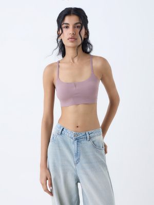 Superstar Mauve Solid Padded Bra