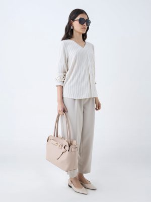 Wardrobe Off-White Striped Top