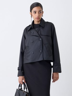 Wardrobe Black Solid Jacket