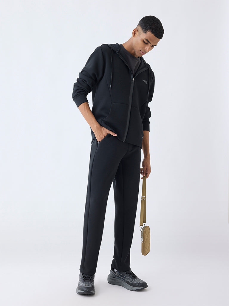 Studiofit Black Relaxed-Fit Hooded Jacket - Image 3