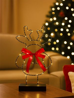 Westside Home Multicolour Santa Table Deer Christmas Decoration