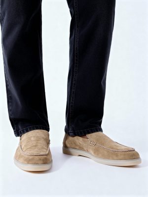 SOLEPLAY Beige Suede Loafers