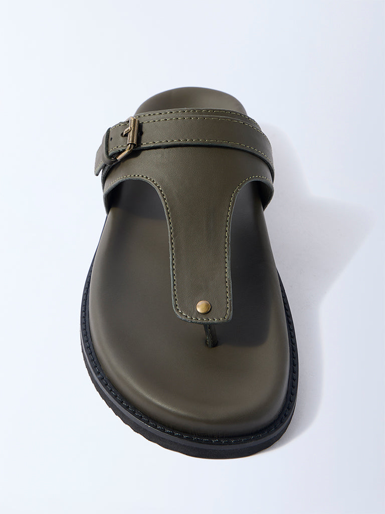 LUNA BLU Olive Thong-Strap Comfort Sandals - Image 3