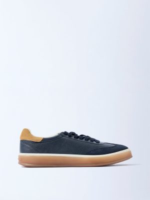 SOLEPLAY Navy Suede-Detailed Sneakers