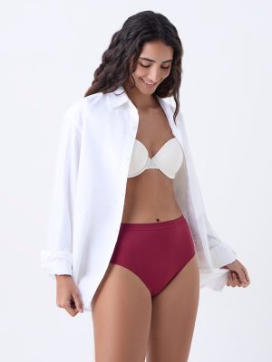 Wunderlove Maroon Seamfree Full Briefs