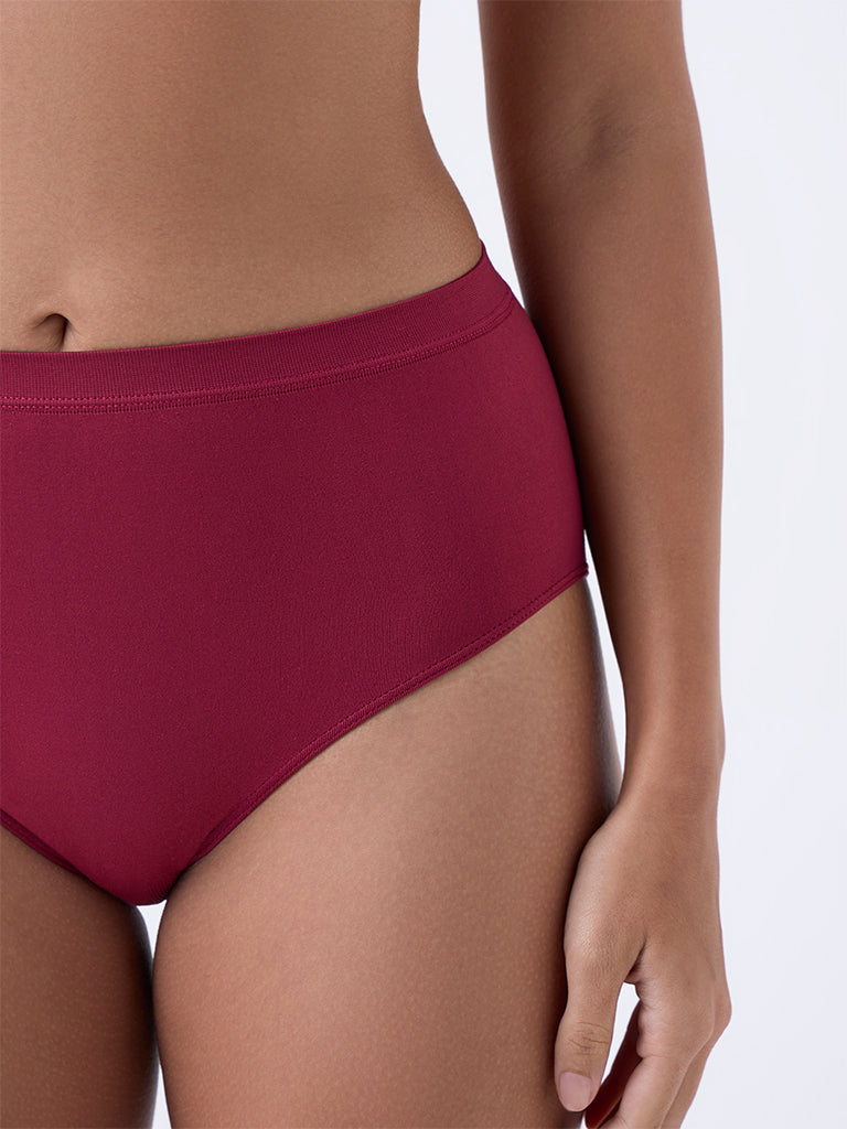 Wunderlove Maroon Seamfree Full Briefs - Image 3