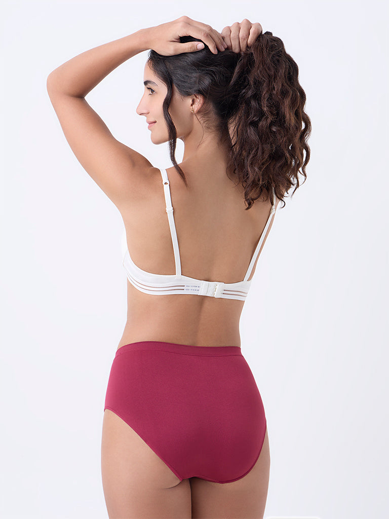 Wunderlove Maroon Seamfree Full Briefs - Image 4