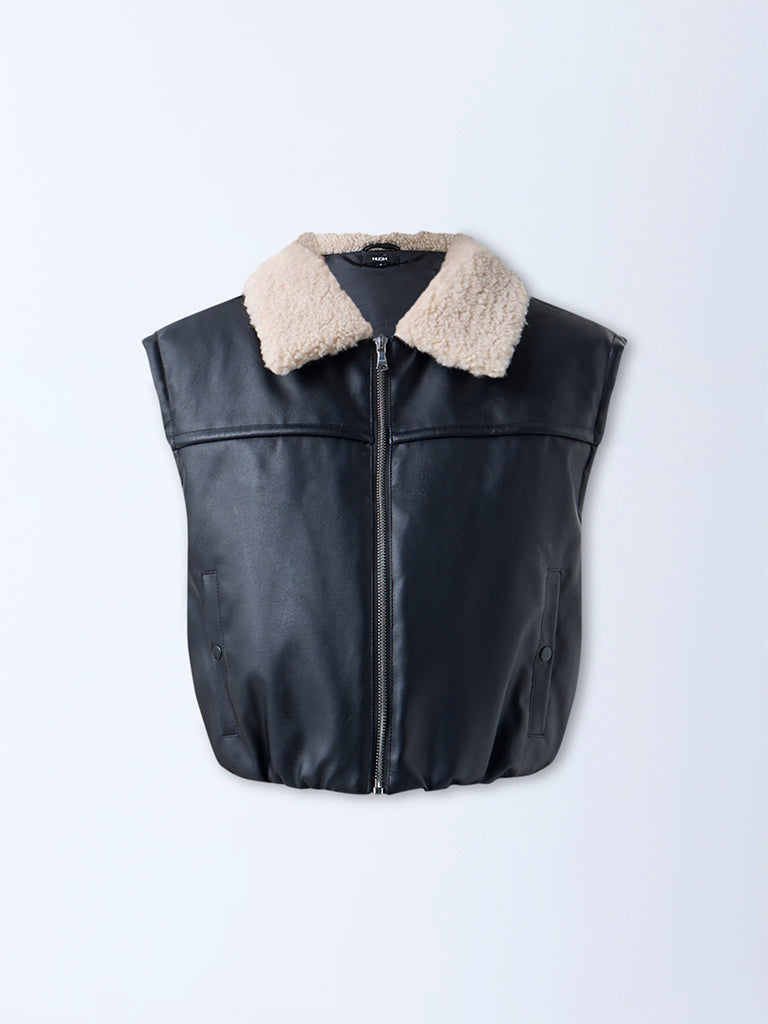 Nuon Black Faux Leather Jacket - Image 5