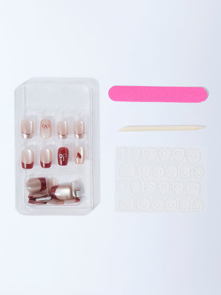 Studiowest Red Hearts and Bow Press-On Nail Set - Image 2