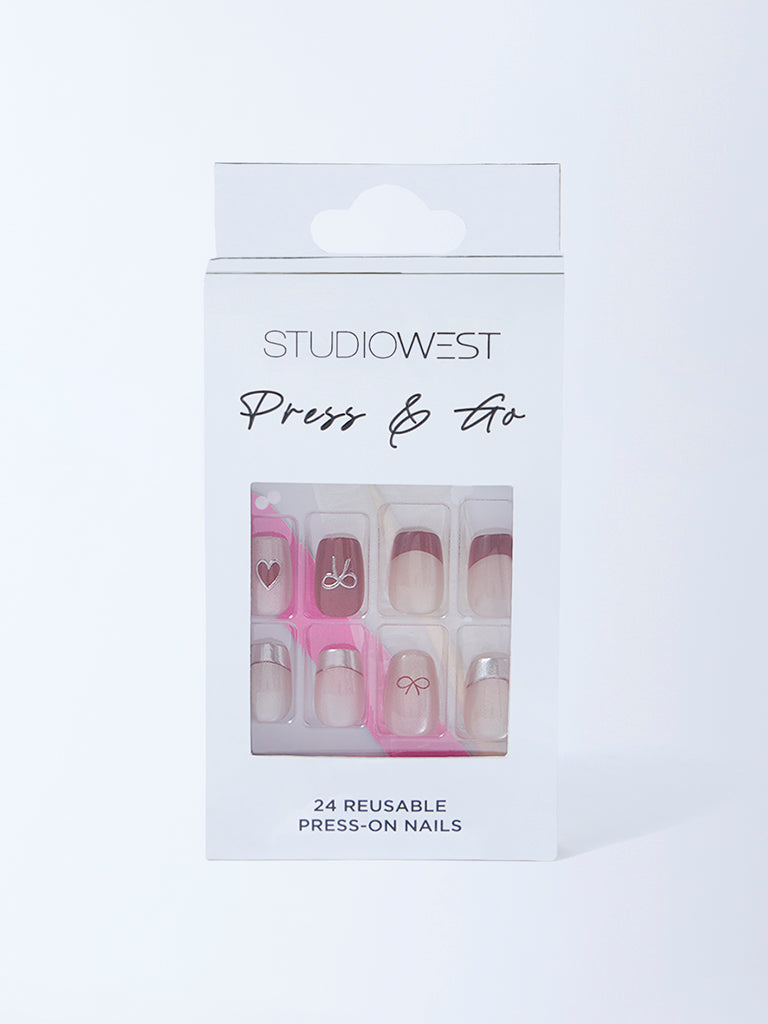 Studiowest Red Hearts and Bow Press-On Nail Set - Image 3