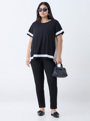 Gia Black High-Rise Cotton-Blend Jeggings