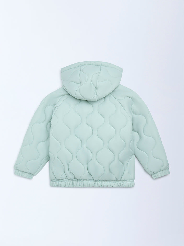 HOP Kids Sage Quilted Hooded Jacket - Image 5
