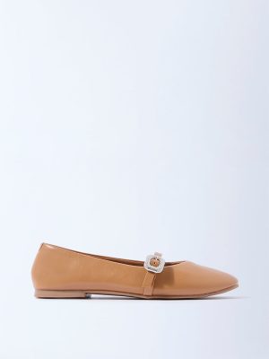 LUNA BLU Tan Mary Jane Shoes