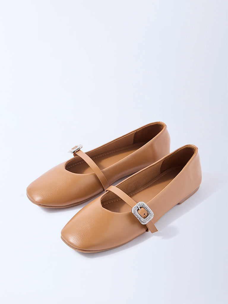LUNA BLU Tan Mary Jane Shoes - Image 2