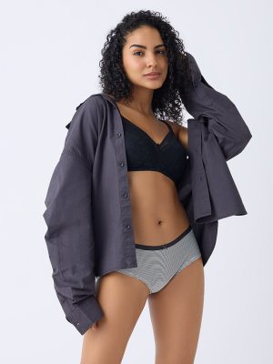 Wunderlove Black Lace Detailed Padded Bra