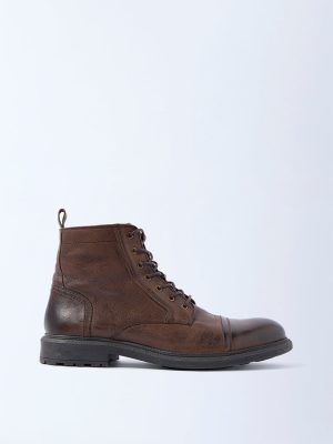 SOLEPLAY Brown Biker Leather Boots