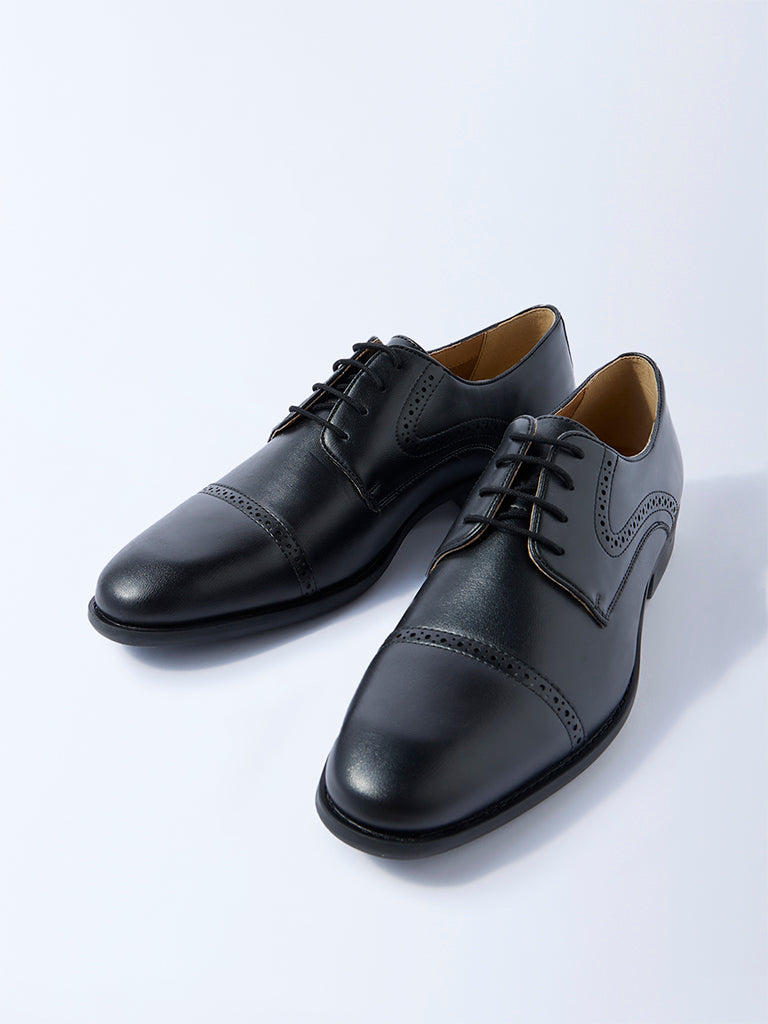 SOLEPLAY Black Perforated Derby Shoes - Image 2
