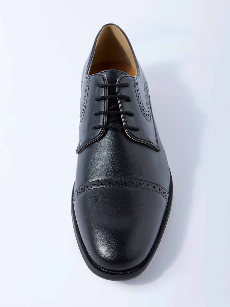 SOLEPLAY Black Perforated Derby Shoes - Image 3